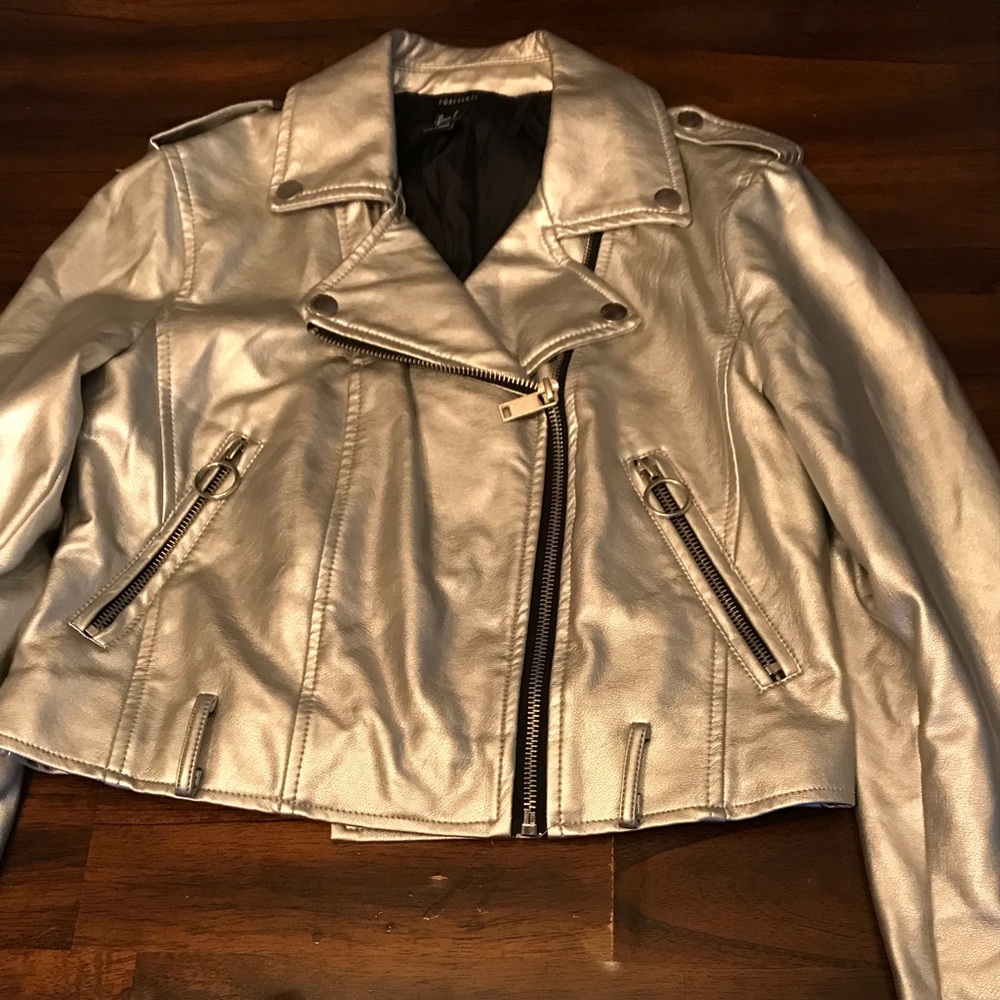 Silver leather jacket